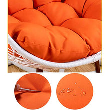 Yxxc Cuscino per Sedia Girevole con Cestino Rimovibile, Cuscino per Amaca sospesa, Cuscino in Rattan Senza Supporto, Cuscino per Sedia con Nido d'uovo Spesso Cachi 95x125 cm