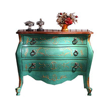 ZzheHou Cassettiera Rustico Retro Distressed Mobili Dipinti Ingresso Antico Cassetti Foyer Robusto Durevole Semplice E Grazioso (Color : Green, Size : 97x49x82cm)