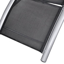 FESTNIGHT Lettino Prendisole/Sedia a Sdraio Set 3 pz in Alluminio Nero