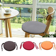 Bechases - Cuscino rotondo per sedia, con lacci, per casa, ufficio, giardino, patio, bar, confezione da 2 Blu