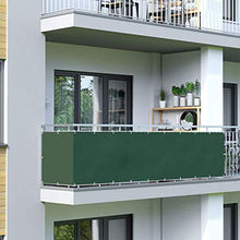 YUANBIAO Privacy Giardino 1.2x10m Durevole Telo Oscurante Balcone Anti UV per Balcone Giardino terrazza, Verde