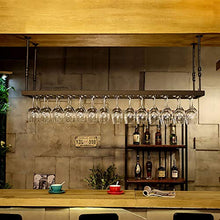 Rastrelliere per bicchieri da vino Scaffale d'epoca vintage industriale, scaffale per vino in ferro da soffitto, portabico da soffitto, supporto per calice appeso, regolabile in altezza, barra del vin
