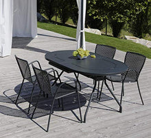 RD ITALIA Tavolo da Giardino Allungabile 160/220x95x76 cm in Acciaio Reef 160 Antracite