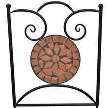 Anself Set 2 pz Sedia Bistrot con Mosaico Terracotta