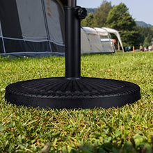 Relaxdays Base per Ombrellone, per Aste da 37-50 mm, Resistente alle Intemperie, Giardino & Balcone, Ø 49 cm, Nero