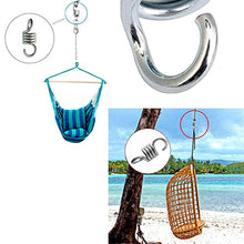 Dulau 4 Pezzi Amaca Spring, Acciaio Inossidabile Antiruggine Appendini, Ganci per Amaca da Giardino Molla di Sospensione per Amache per Appendere Amache e Dondoli