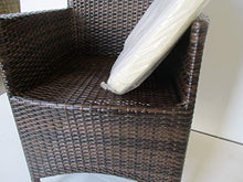 fantasie d oriente Poltrona in Rattan Sintetico Marrone Tiger Struttura in Alluminio C/Cuscino CM 58X63X89 H Non in Kit di Montaggio per Esterno Giardino