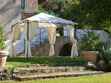 My Garden Gazebo Rodi, con Tende, 3 x 3 Metri, Ecrù