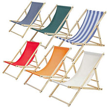 albatros Lettino da Giardino Sun, Beige, Pieghevole, Sedia a Sdraio, Legno, terrazza Esterna