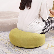 Newgreeny Cuscini Pigri, Cuscini Futon, Tappetini Tatami A Terra, Moli Ispessiti, Cuscini per Finestre A Bovindo, Cuscini da Meditazione Rotondi per La Casa Medio (Diametro 50 * Altezza 16 cm) Verde