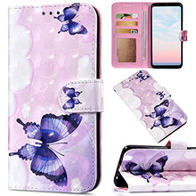 Saceebe Compatibile con Galaxy S10 Plus Custodia Pelle Cover a Libro 3D Custodia in Pelle con Cordino Portafoglio Flip Case PU Custodia Pelle Cover Protettivo Bumper Morbido,Farfalla#1