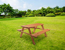 ADGO - Set con tavolo e panche da giardino per bambini, 90 x 90 x 49 cm