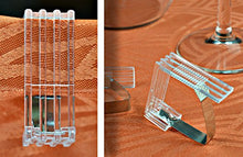 ASIS nettrade mollette per tovaglia, 12 pezzi, in plastica trasparente, con molla in metallo