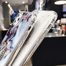Suhctup Compatibile con Samsung Galaxy Note 9 Custodia in Slim Morbido Silicone TPU,Marmo Design con Glitter Brillantini Bling Cristallo Chiara Paraurti Protettiva Cover con Ring Kickstand -1