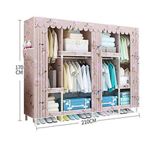 JFFFFWI Armadio assemblato Semplice Armadio in Legno massello 210 * 45 * 170cm (Colore: A)