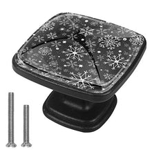 navy black background with snowflakes Pomelli per Porta Set di 4 Pomelli per Mobili Manopole per Cassetti Cucina Armadio Vetro
