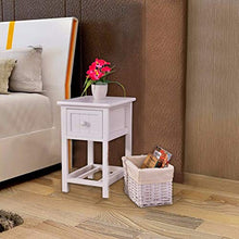 LICHUAN Comodino Moderno Comodino Camera da Letto Comodino Mini Due Piani 1 Cassetto Armadio In Legno Con Cesto Bianco Fine Tavolo Facile Da Assemblare