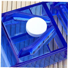 Odoukey Pillola di plastica Cutter Splitter Divisore con Design ergonomico per Il Taglio di Piccoli Pillole e Grandi Pillole Blu