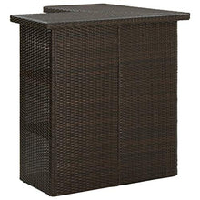 vidaXL Set da Bar da Giardino 8 pz con Cuscini in Polyrattan Marrone
