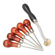 SaySure - 4mm Leather Cloth Overstitch Wheel with 5pcs Awl Pin Sewing