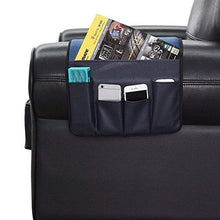 Wommty Blu Velluto Divano Sedia Braccioli Morbido Caddie Organizer per Telecomando, Telefono Cellulare, Libri, Riviste, Matita (Nero) - Arredi Casa