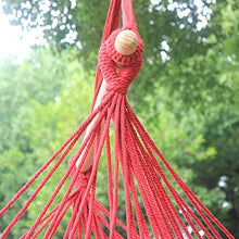 VSander Macrame Lounging Hanging Corda Hammock Chair Porch Seat Swing for Camera da Letto Interno O Esterno Giardino Patio Yard con Cuscino E in Legno Bar