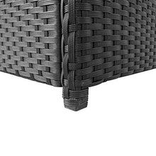 Oushome Baule da Giardino Nero 120x50x60 cm in Polyrattan