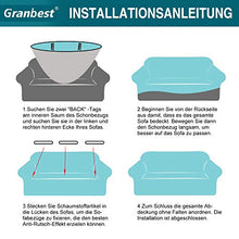 Granbest Copridivano Elasticizzato Fodere per Divano Spessa, Fodera Divano Jacquard per Soggiorno Protezione per Mobili (3 Posti, Grigio Chiaro)