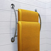 Croydex Britannia Flexi-Fix - Portasciugamani curvo cromato, 13,5 x 51 x 57,2 cm