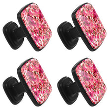 Rose colorate Pomelli per Porta Set di 4 Pomelli per Mobili Manopole per Cassetti Cucina Armadio Vetro