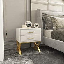 Comodino Moderna Comodino Comodino Tavolino con 2 cassetti for Camera da Letto Side Table Sofa Table per Divano Letto Camera da Letto (Color : White, Size : 50x40x50CM)