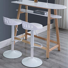 Multi Regolabile-Scopo Sgabello Olio Cera Pelle Swivel Bar Stools con Mid-Indietro E Chrome Baseper Clinica Spa Saloni di Bellezza Reception Desk - Bianco Nero