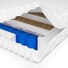 Materasso FDM CRETE 120x200 a molle insacchettate di alta qualità e doppio strato di cocco 7 zone differenziate Altezza 27 cm Rigidità H5 H3 Oeko-Tex Rivestimento Premium sfoderabile e lavabile