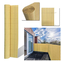 Aufun Recinzione in PVC per giardino, balcone, terrazza, esterni, piscina, 90 x 500 cm, bambù