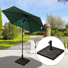Outsunny Base per Ombrellone Diametro 3,8-4,8cm Peso 16,8Kg da Giardino Resina 47x47x32cm