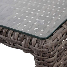 Gartentraum Pratico Set Sgabello-Tavolo in Look Rattan - Lounge-Set Pari