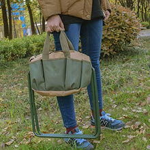 Pandao Sgabello Pieghevole, Sgabello da Giardino Pieghevole Multifunzionale con Borsa Porta Attrezzi per Bambini e Adulti, Campeggio con orto, Pesca, Picnic, Viaggi ed Escursionismo