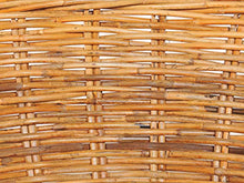 Beliani Letto Tondo da Esterno in Rattan Legno Chiaro Naturale Kallithea