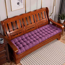 Dieluny, cuscino per panca da giardino, per esterni e interni, con imbottitura in papasan, cuscini per sedia a dondolo, spessi e trapuntati, colore: viola, 52 x 150 cm