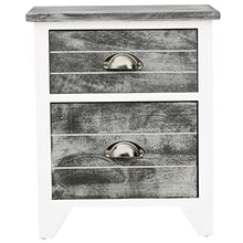 vidaXL 2x Comodino 2 Cassetti Grigio Bianco Mobiletto Mobile Arredo Armadietto