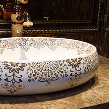 Lavabo Ovale da Bagno Retro Creative Jingdezhen Ceramic Hotel Lavabo antispruzzo Lavandini Bagno