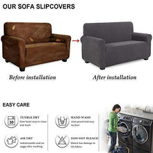 Surwin Copridivano Elasticizzato 1 2 3 4 Posti, Moda Stampa Elastico Universale Copridivani con Braccioli Fodera per Divano Antiscivolo Sofa Protettore (Verde,3 posti - 190-230cm) - Arredi Casa