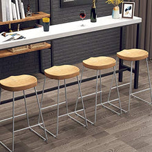 Sgabello da bar WGZ in legno massello di ferro battuto sedia da bar sgabello alto ferro ferro ferro ferro sedia sedia sala da pranzo moda (colore : bianco, dimensioni: 65cm)