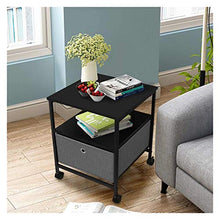 WSZMD Comodini Tavoli Laterali con Cassetti E Conservazione Scaffale 2 Tier Comodino Comodino Stand Notturno per Piccoli Spazi Camera da Letto Comodini, Comodino