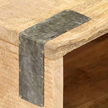 mewmewcat Comodino in Legno Massello di Mango Grezzo 40x30x52 cm