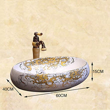 Lavabo Ovale da Bagno Retro Creative Jingdezhen Ceramic Hotel Lavabo antispruzzo Lavandini Bagno