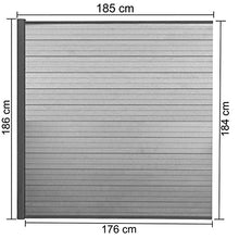 Mendler Frangivento 2X Pannelli Privacy Sarthe WPC Alluminio Premium 375cm Grigio