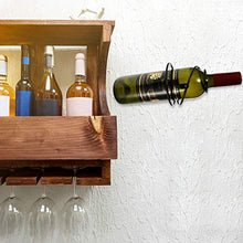 Cabilock Portabottiglie da parete in ferro vintage a spirale, da appendere, per bar, pub, casa, 6 pezzi (nero)