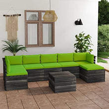 vidaXL Set Divani da Giardino su Pallet 8 pz con Cuscini Massello Pino