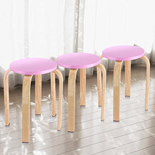 Sgabello impilabile in Legno, Sedia da Doccia Bagno stool Sgabello per camera casa, 40 x 45.5cm (rosa)